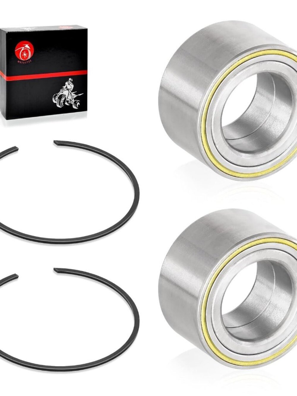 2pcs Front Rear Wheel Bearing & Circlip for Can-Am Maverick X3 MAX Turbo R RR 20